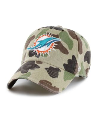 Men's Camo Miami Dolphins Duck Camo Clean Up Adjustable Hat