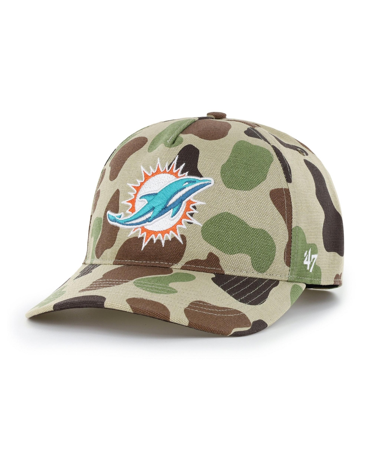 '47 Brand Men's Camo Miami Dolphins Duck Camo Relaxed Hitch Hat - Camo