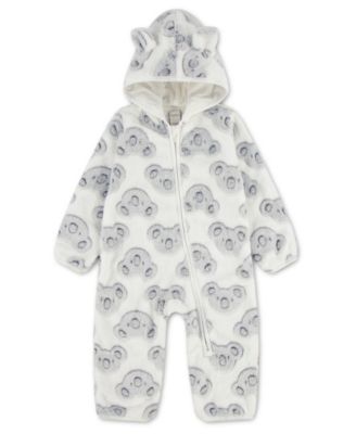 Baby Boys' Sherpa Hooded Zip-Up Pramsuit