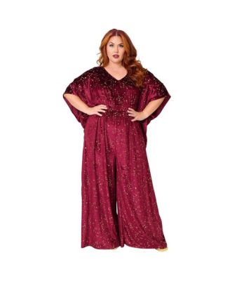 Plus Size Caftan Jumpsuit