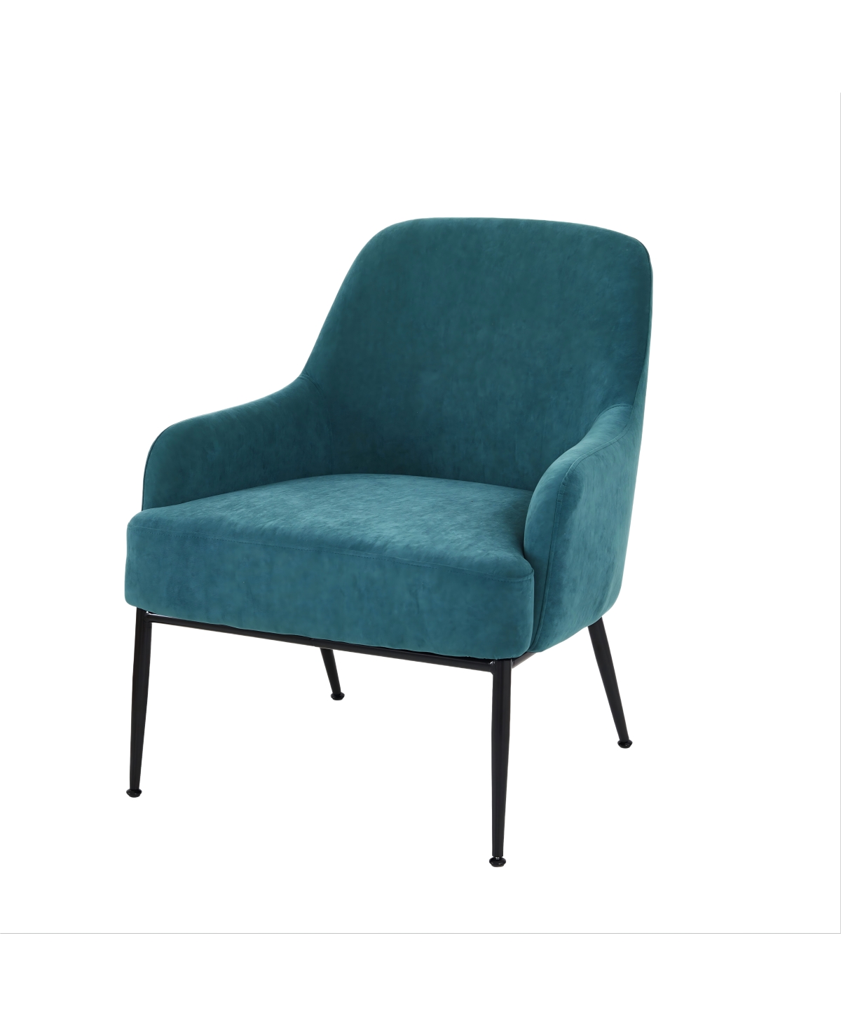 Streamdale Furniture Velvet Accent Chair with Metal Legs