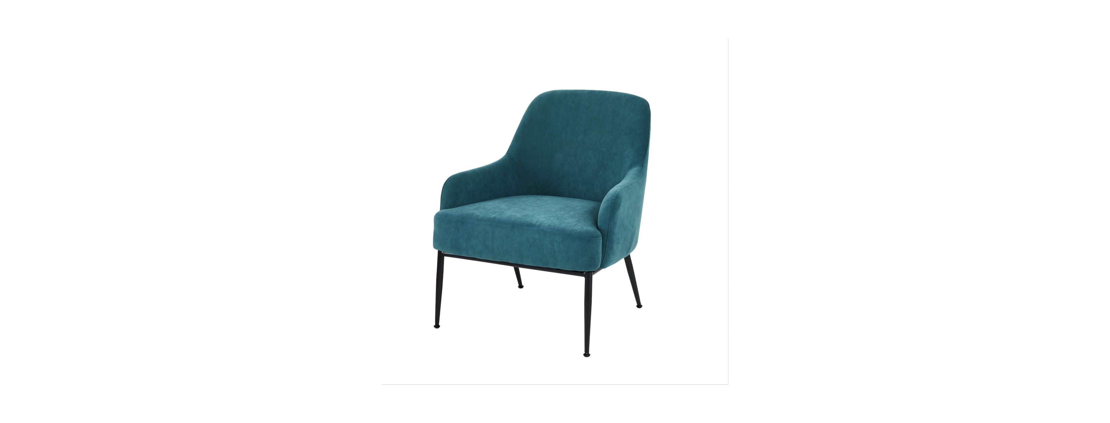 Streamdale Furniture Velvet Accent Chair with Metal Legs