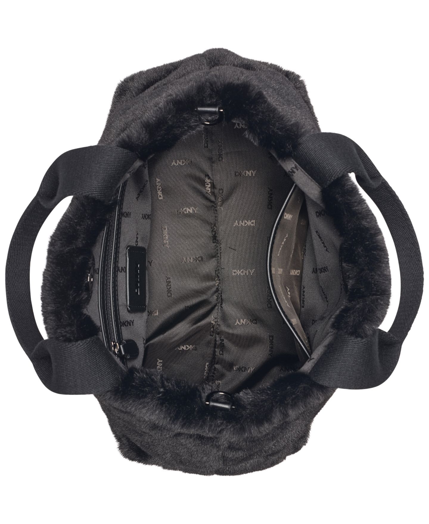Женская сумка DKNY Roni Medium Satchel, цвет: Чёрный / Графитовый — фото 4