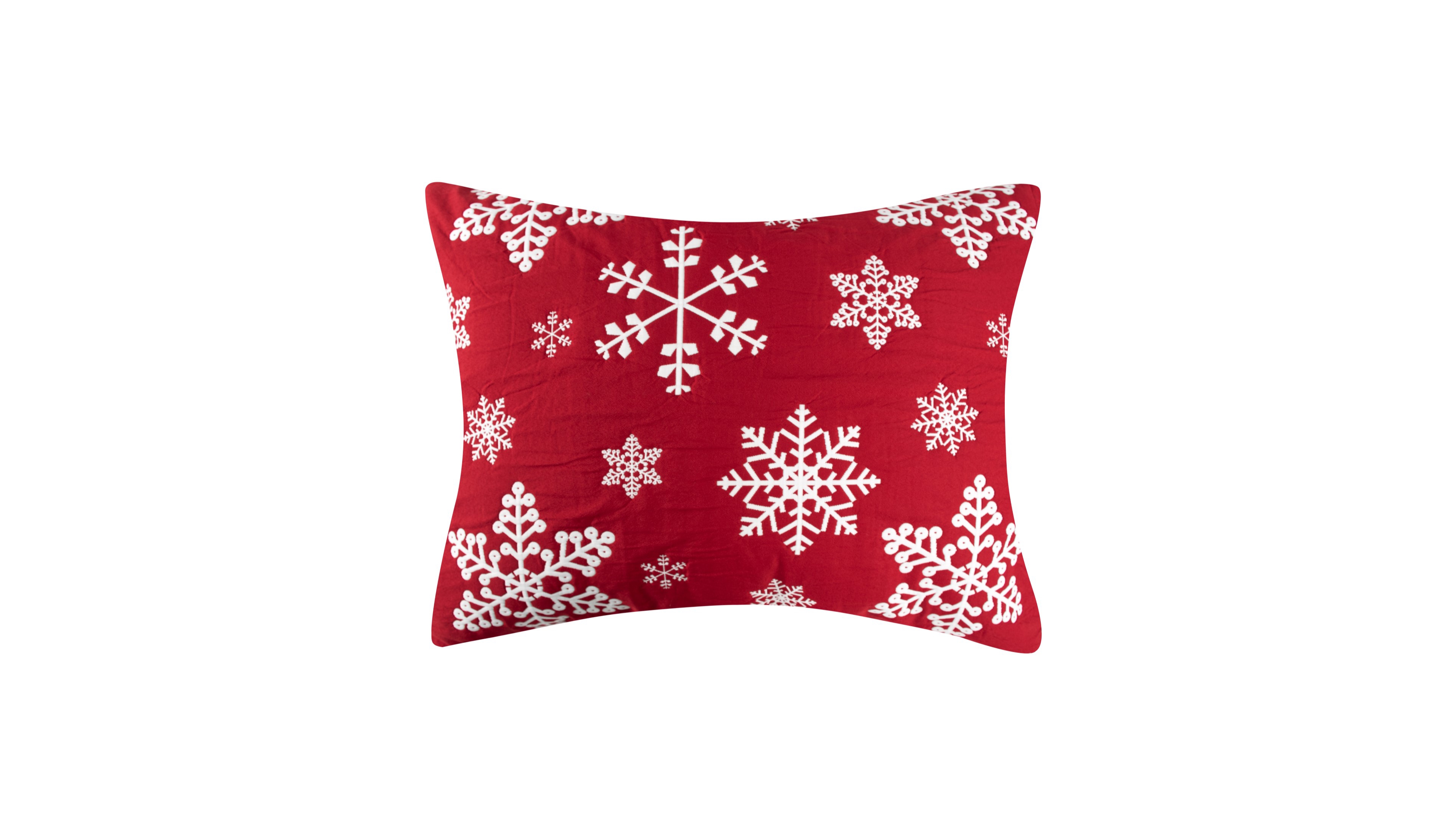 Greenland Home Fashions Snowflakes Winter Holiday Pillow Sham, Standard