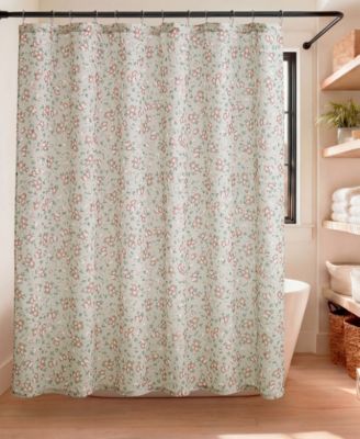 Faux Linen Shower Curtain , 70" x 72"
