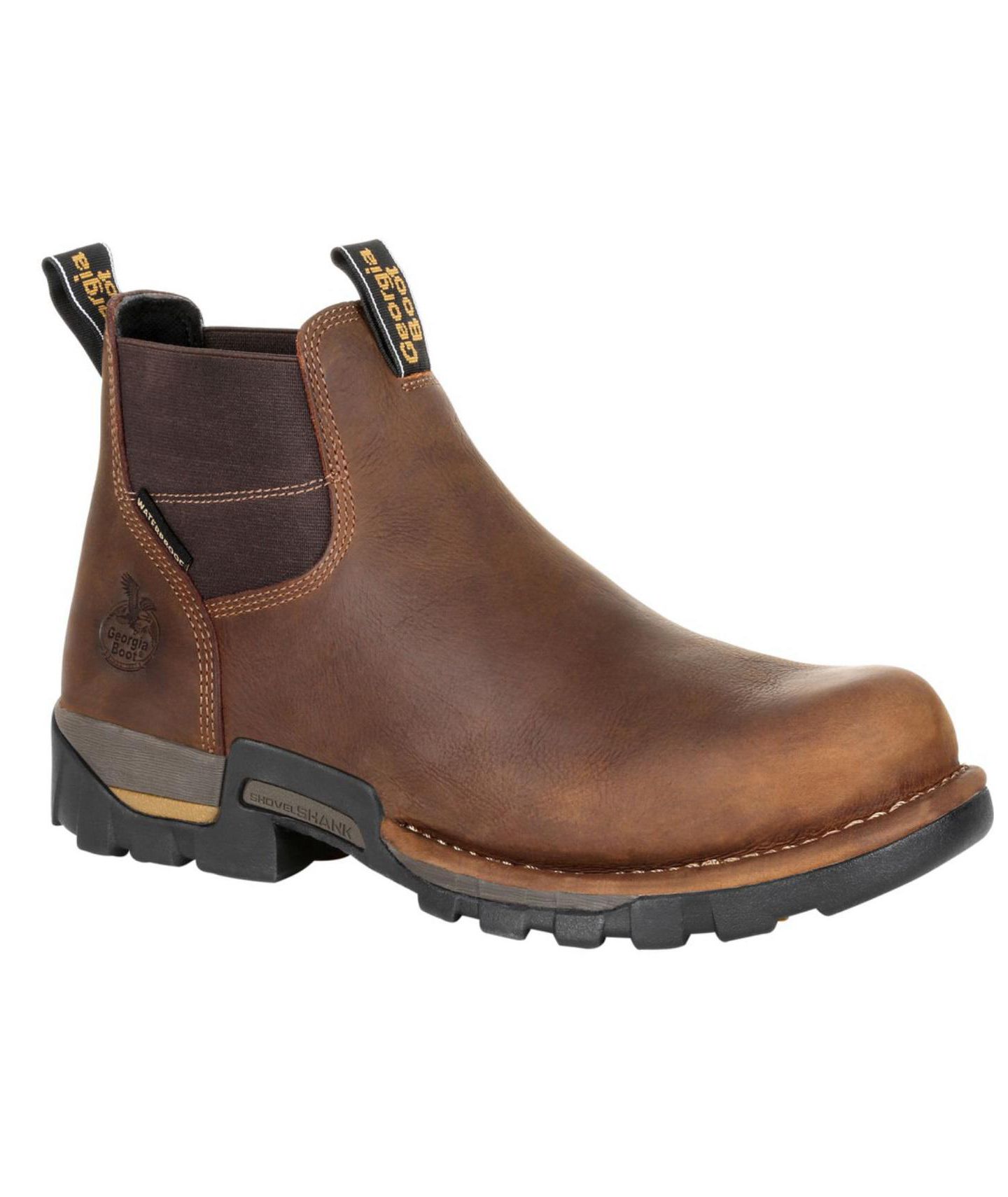 Мужские ботинки GEORGIA BOOT Eagle One Steel Toe Waterproof Chelsea Work Boot, цвет: Коричневый — фото 9