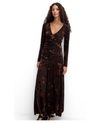 Women's Midi flocked dress