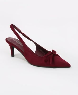 Marina Faux Suede Slingback Kitten Heel Pumps