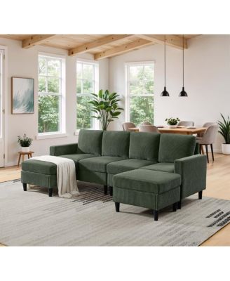  Cordory Upholstered Modular Sectional with 2 Ottomans