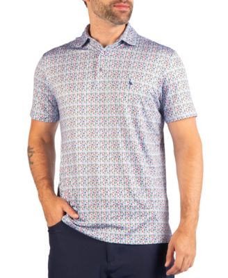 Men's Holiday Happy Hour 4-Way Stretch Regular-Fit Polo Shirt