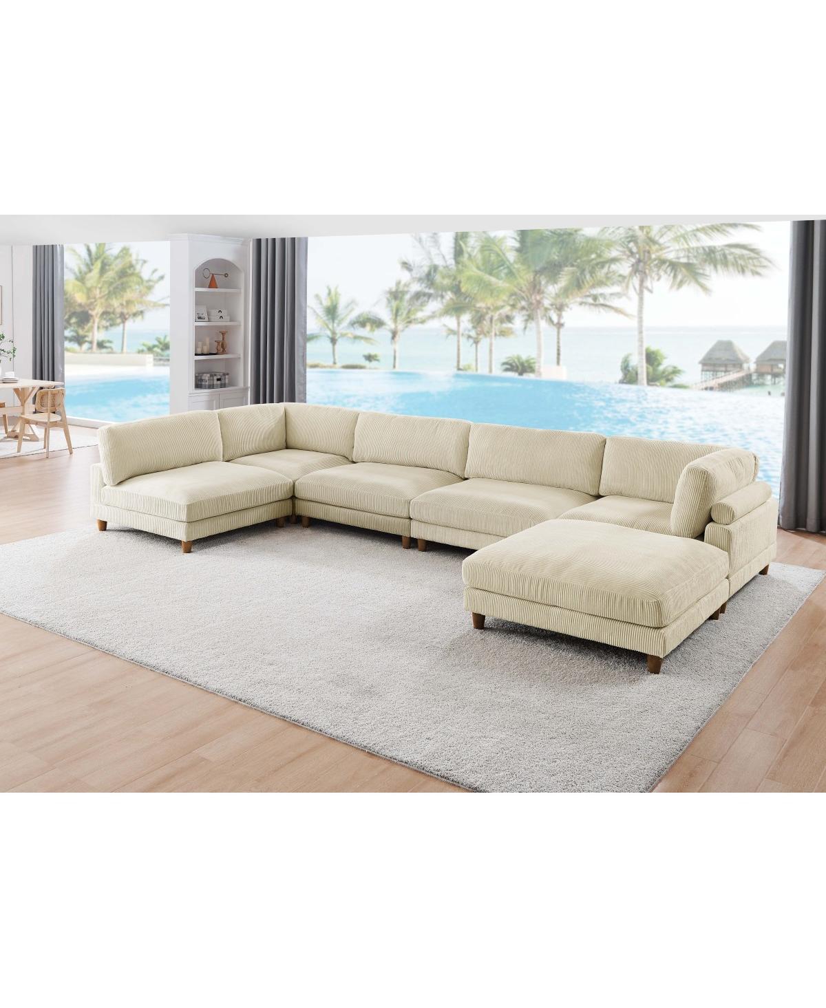 Streamdale Furniture Large Seating Corduroy Modular Sectional