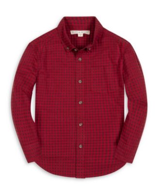 Boys' small - XL Organic Cotton Stretch Poplin Button-Down Shirt
