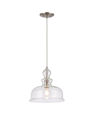 Transitional Bell Glass 1 Light Adjustable Pendant Light for Kitchen Island and Dining Room