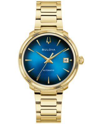 Men's Automatic Disco Sapphire Crystal Gold-Tone Stainless Steel Bracelet Watch 38mm