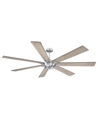 72" Farmhouse Satin Nickel 7 Blades Ceiling Fan with Remote