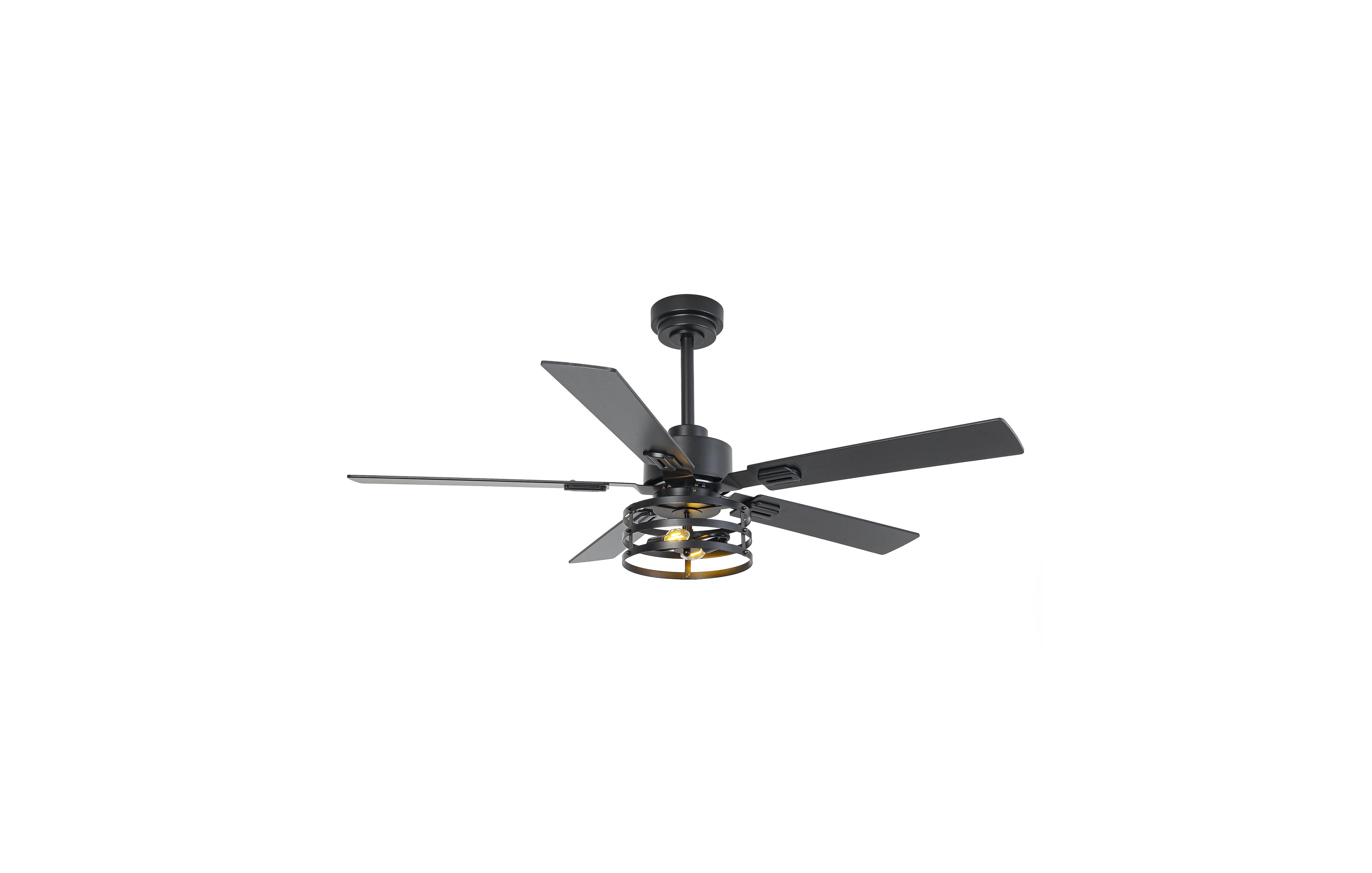 Vaczon 52" Modern Matte 5 Blades Ceiling Fan with Remote