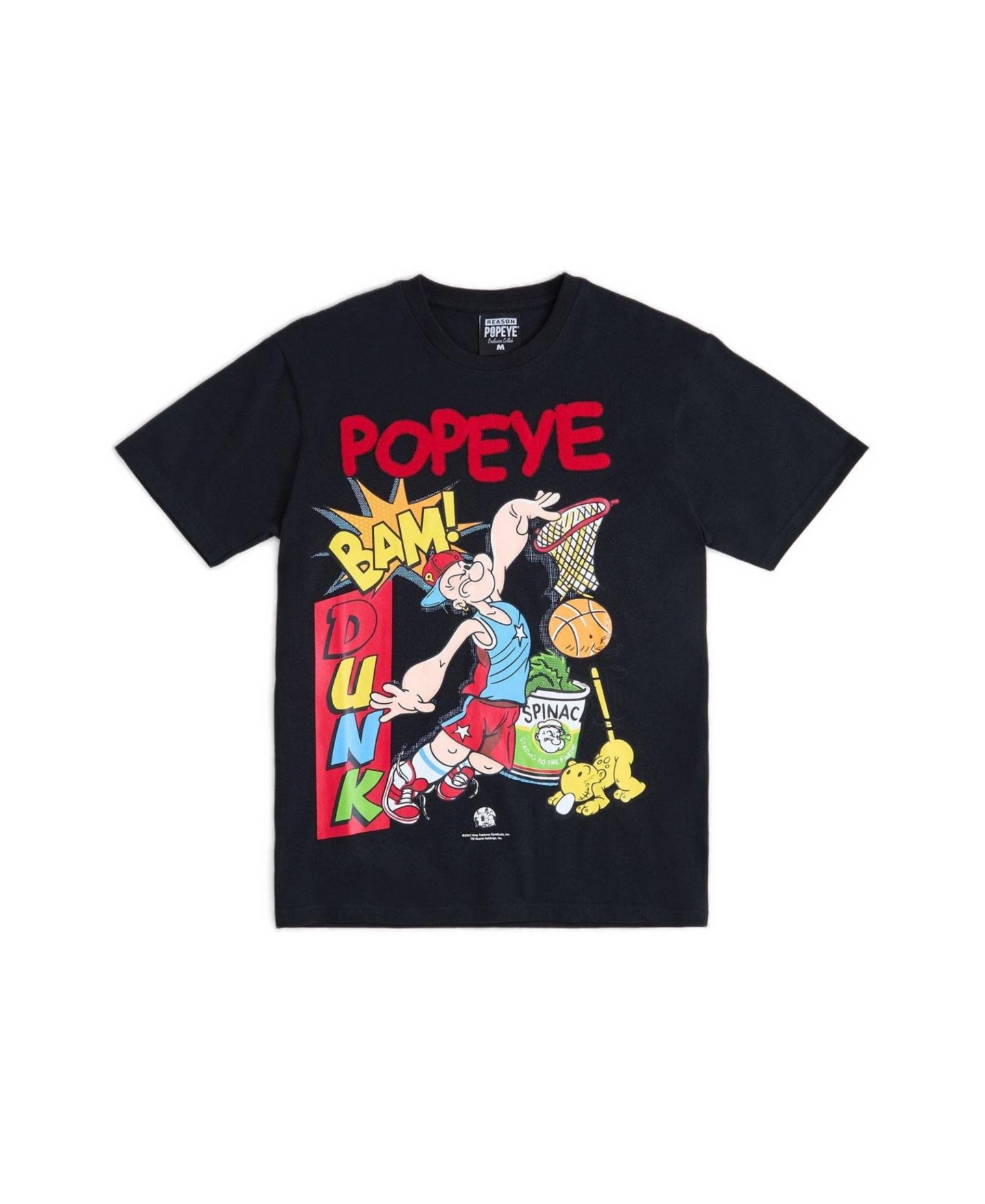 Мужская футболка Reason Popeye Applique Short Sleeve, цвет: Чёрный — фото 2