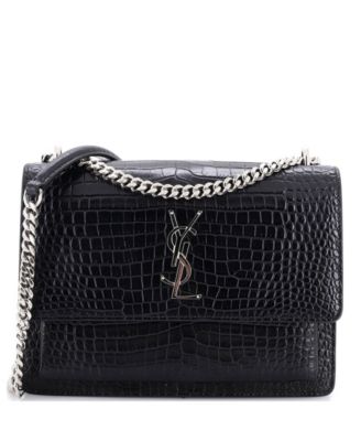 Medium Sunset Crossbody Bag Embossed Leather