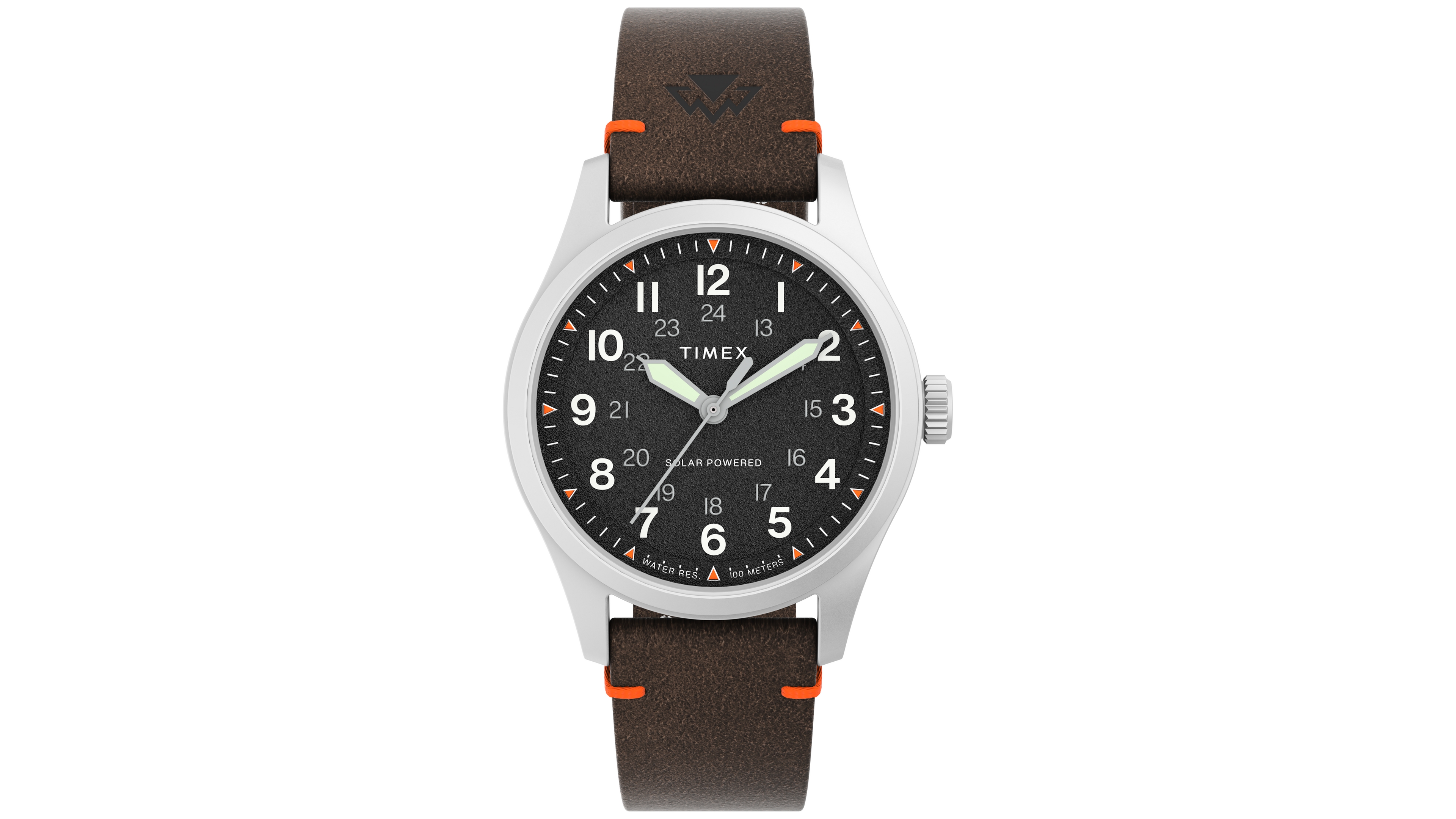Timex Men's Expedition Field Solar Brown Leather Watch 36mm