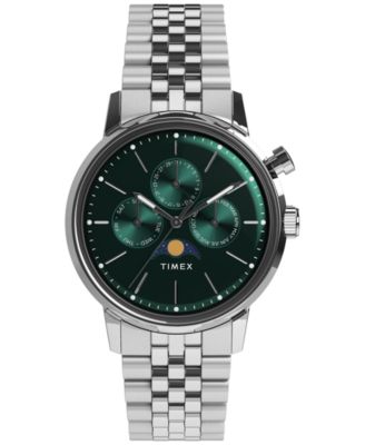 Men's Quartz Marlin Silver-tone Stainless Steel Watch 40mm