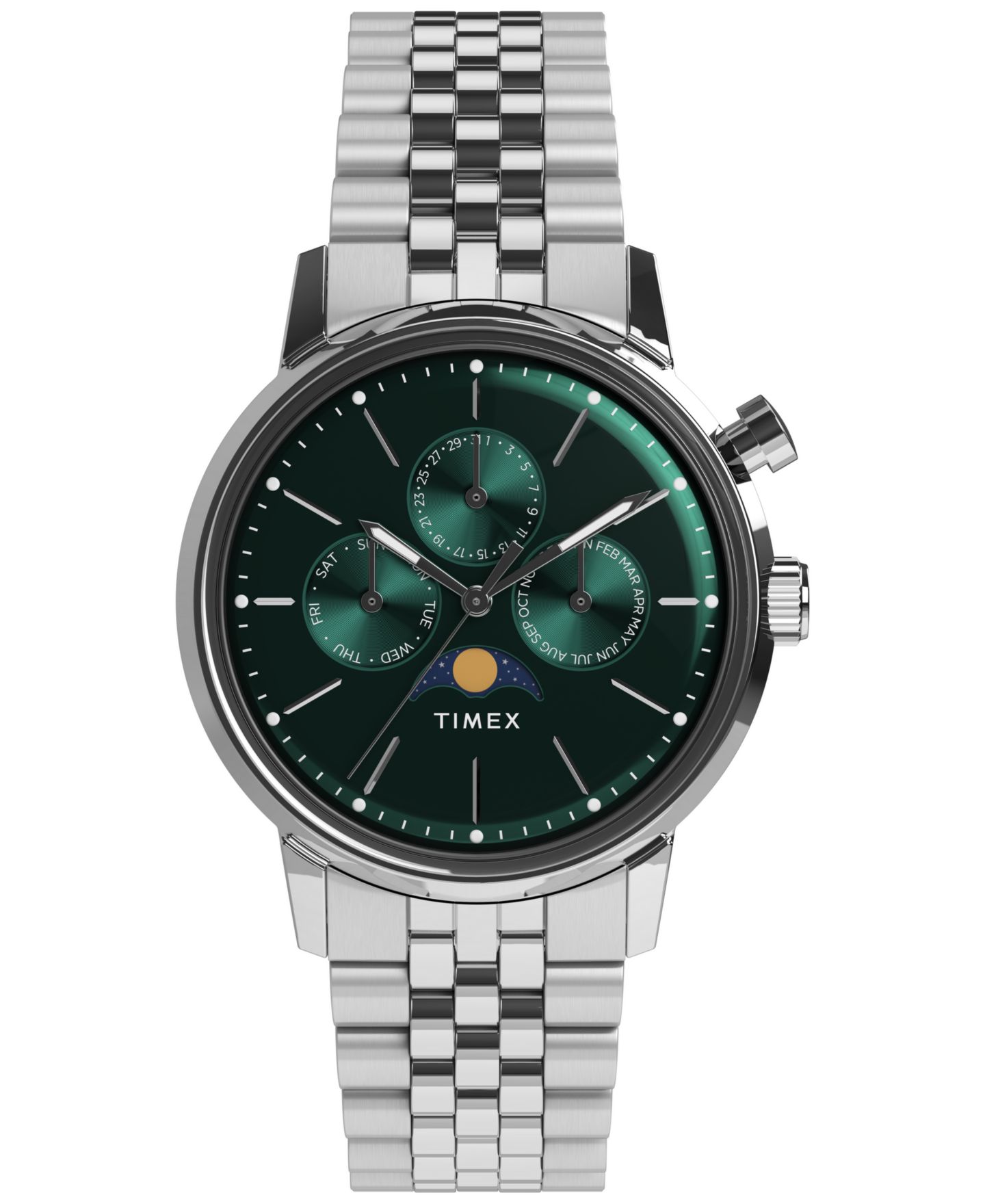 Мужские часы Timex Quartz Marlin Silver-tone Stainless Steel 40mm — фото 1