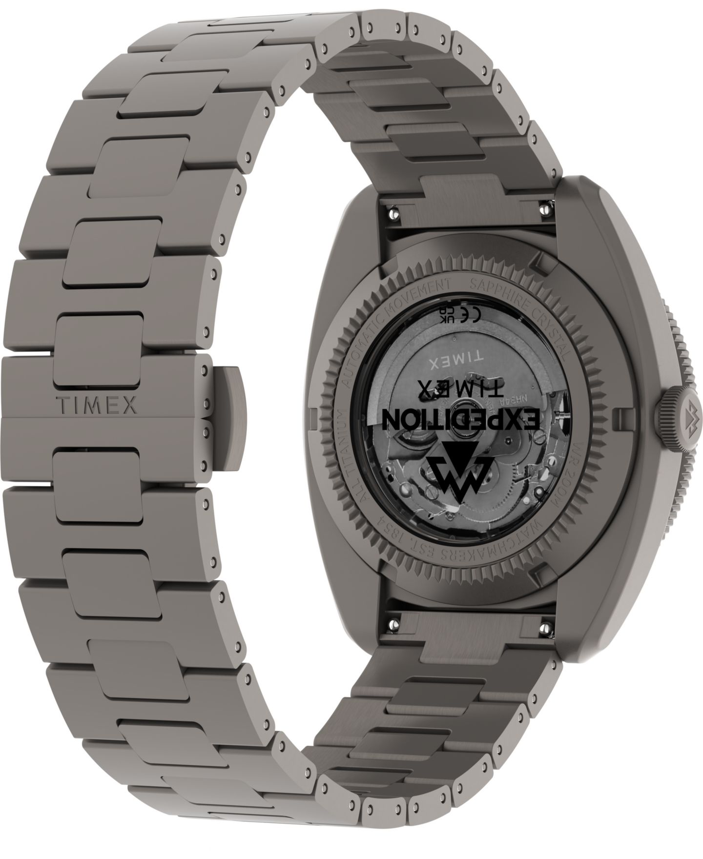 Мужские часы Timex Automatic Sport Expedition Pioneer Black Titanium 41mm — фото 4