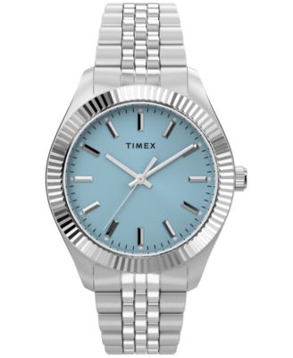 Quartz Analog Legacy Silver-Tone Stainless Steel Watch 36mm