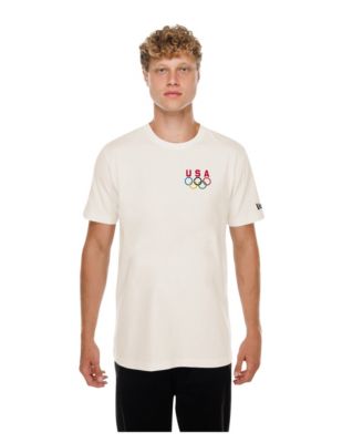 Men's Cream Team USA 5 Rings Chrome T-Shirt