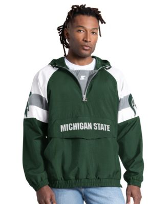 Men's Green Michigan State Spartans Street Cut Half-Zip Jacket