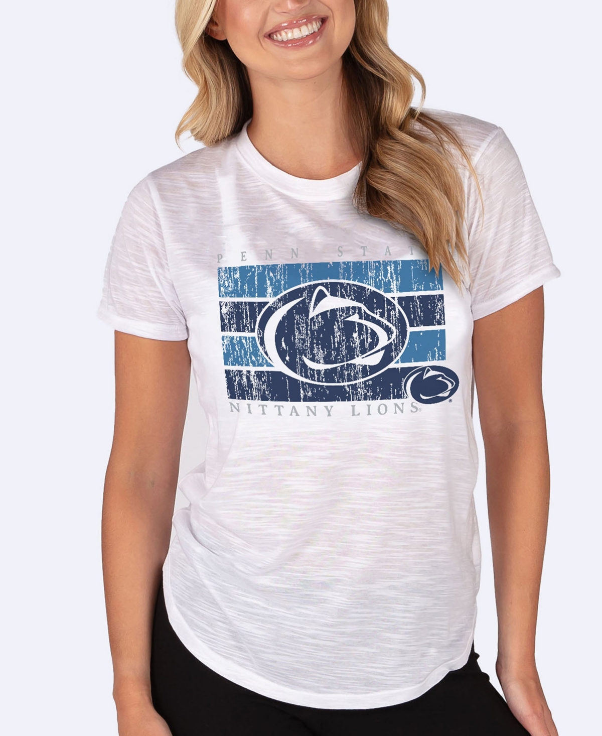 Concepts Sport Women's White Penn State Nittany Lions Infuse Lightweight Slub Knit Top