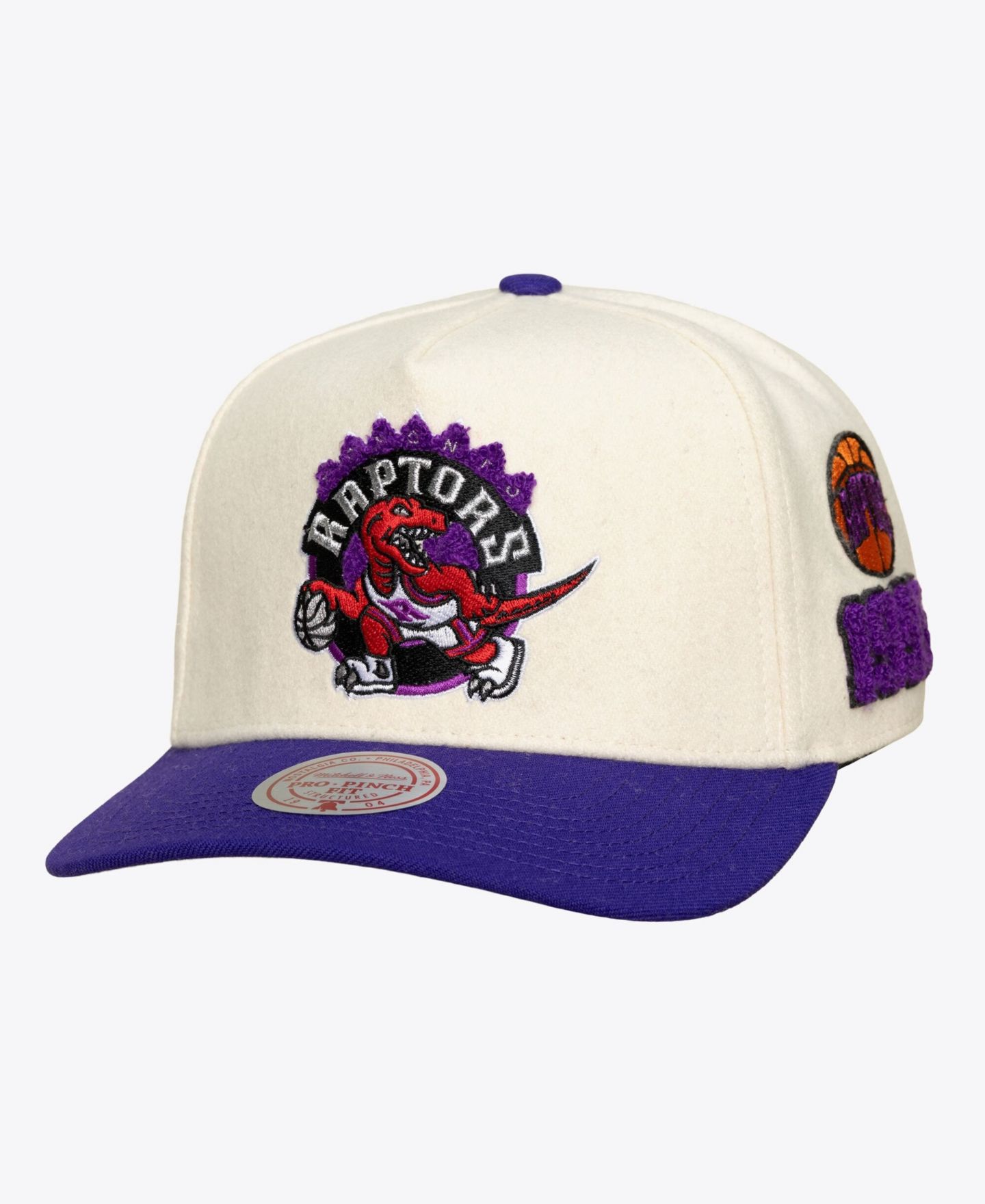 Кепка Mitchell & Ness Cream Toronto Raptors Cream Team Pro Adjustable Hat — фото 2