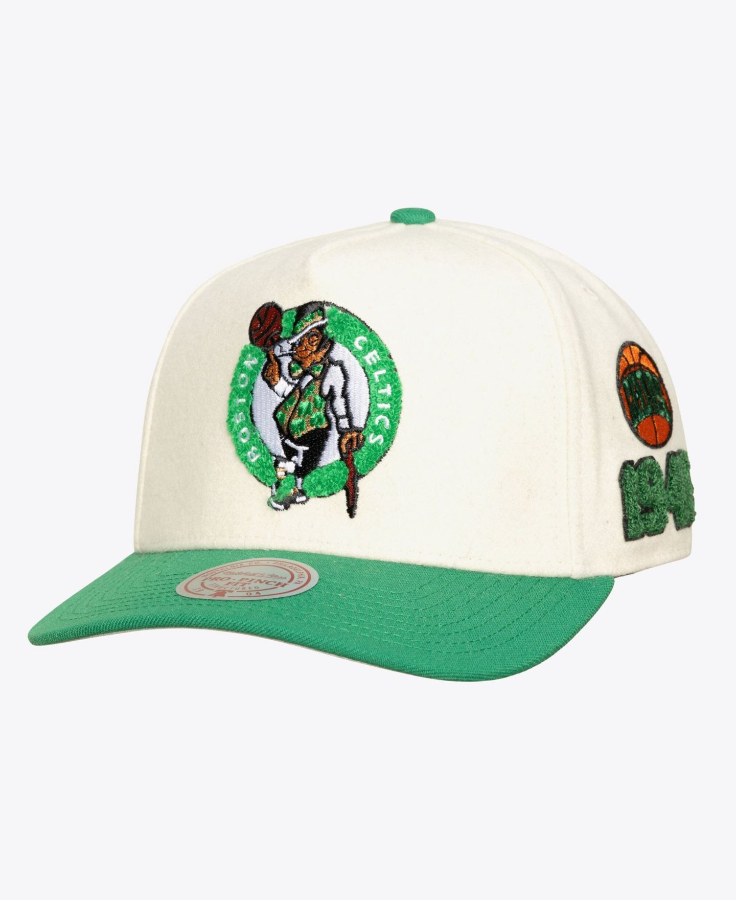 Кепка Mitchell & Ness Cream Boston Celtics Cream Team Pro Adjustable Hat — фото 2