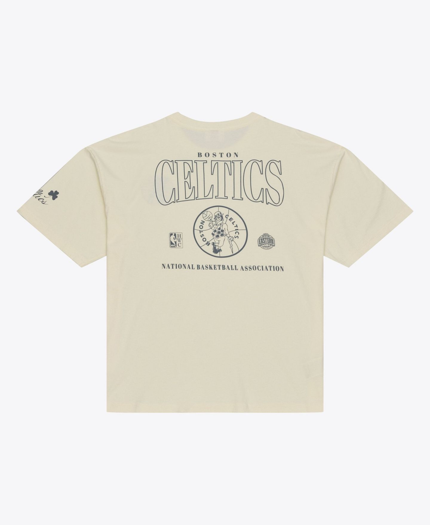 Мужская футболка Mitchell & Ness Oatmeal Boston Celtics Heritage Hues Oversized — фото 2