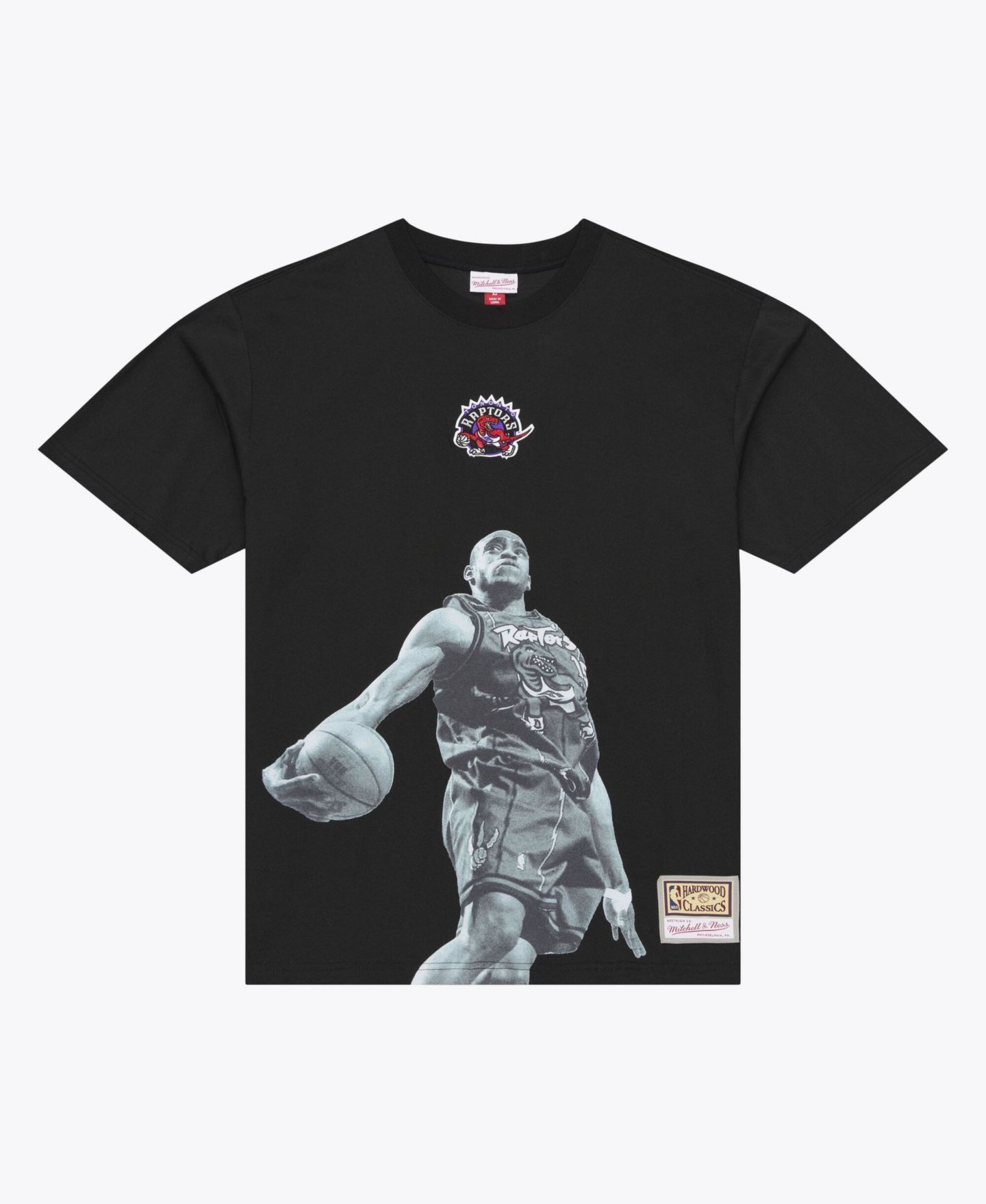 Мужская футболка Mitchell & Ness Vince Carter Black Toronto Raptors Hardwood Classics Player — фото 1