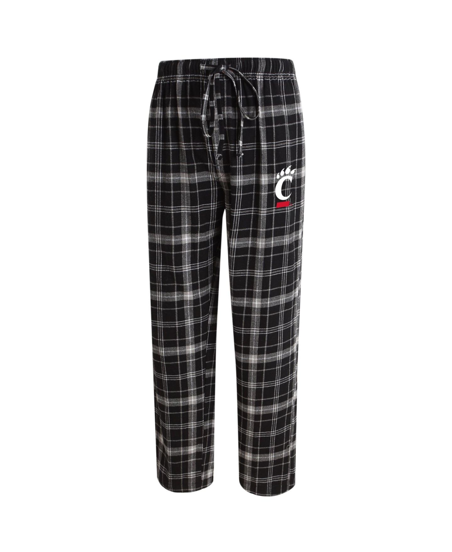Мужские брюки Concepts Sport Black/Gray Cincinnati Bearcats Ultimate Flannel — фото 1
