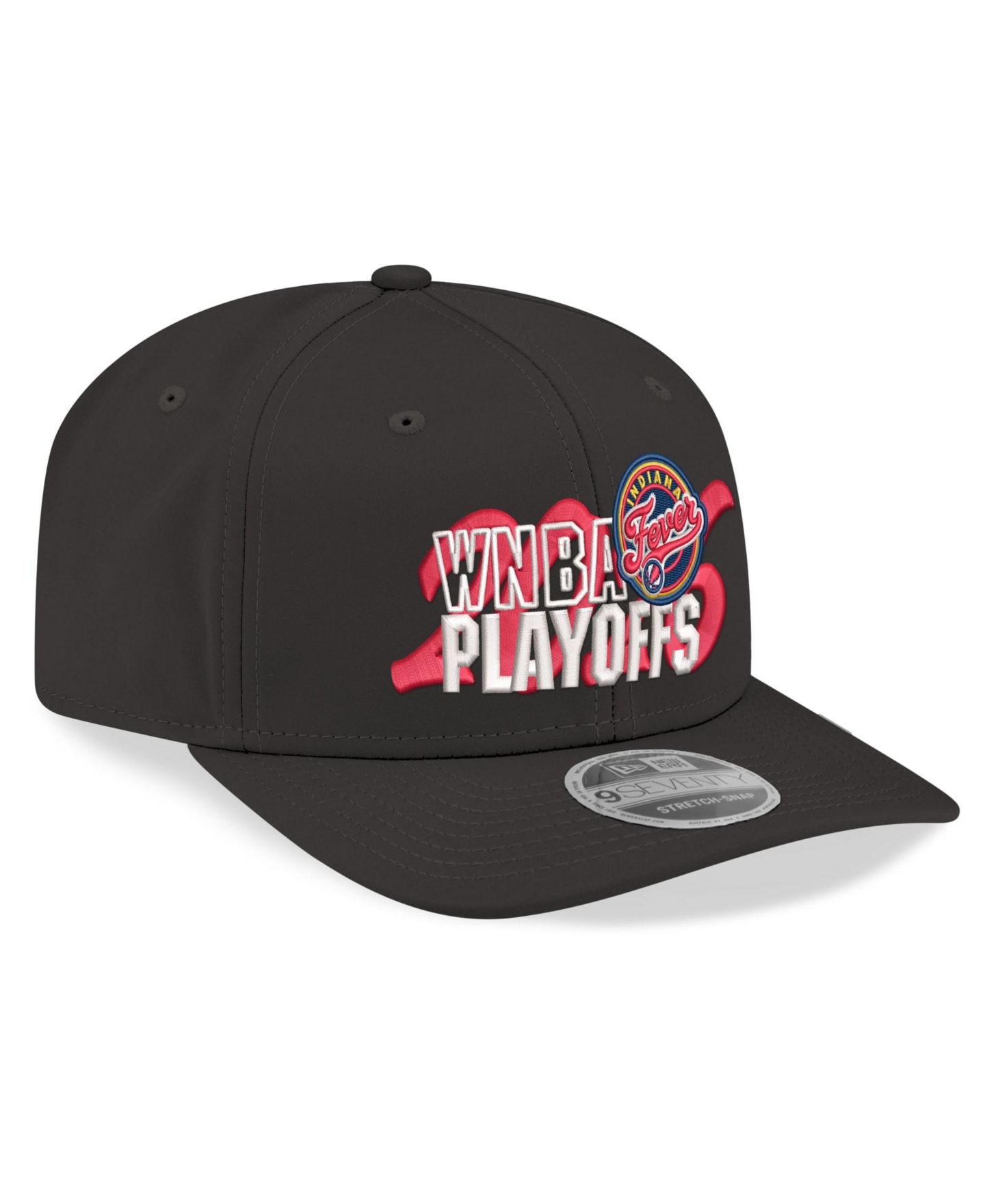 Мужская кепка New Era Black Indiana Fever 2026 WNBA Playoffs 9SEVENTY Adjustable Hat — фото 2