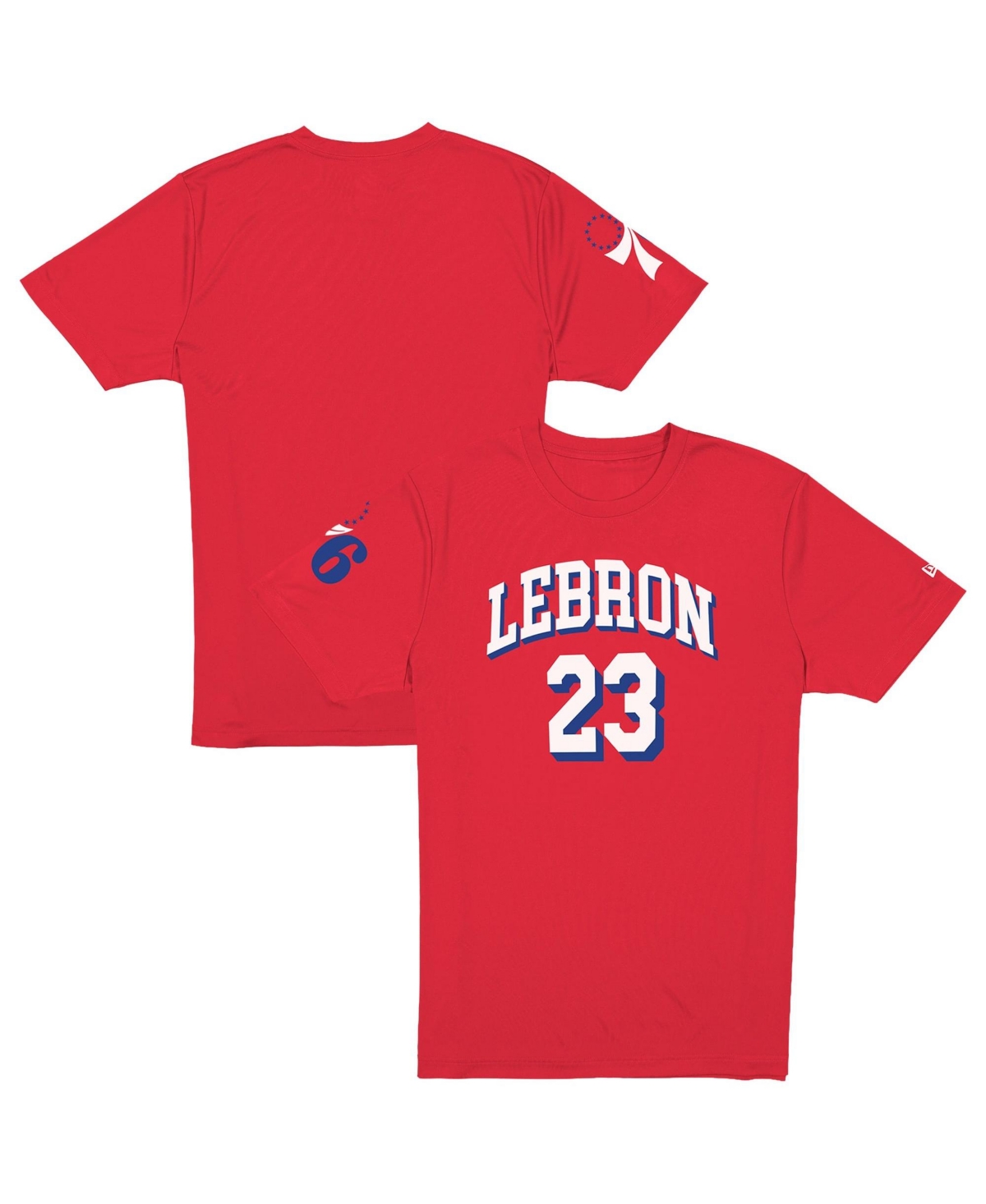 New Era Men's LeBron James Red Philadelphia 76ers T-Shirt - Red