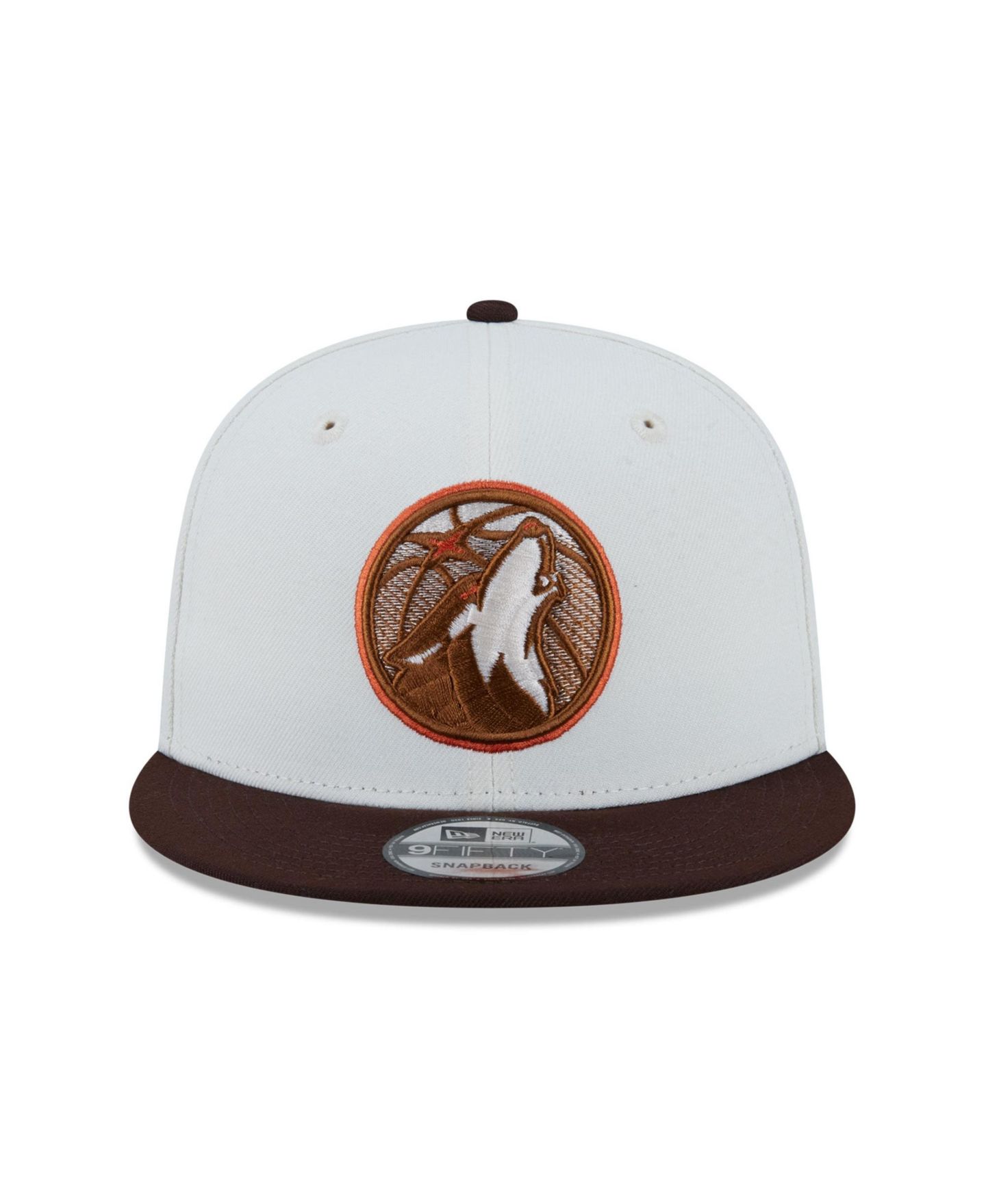 Мужская кепка New Era White Minnesota Timberwolves Pumpkin Spice 9FIFTY Snapback Hat — фото 2