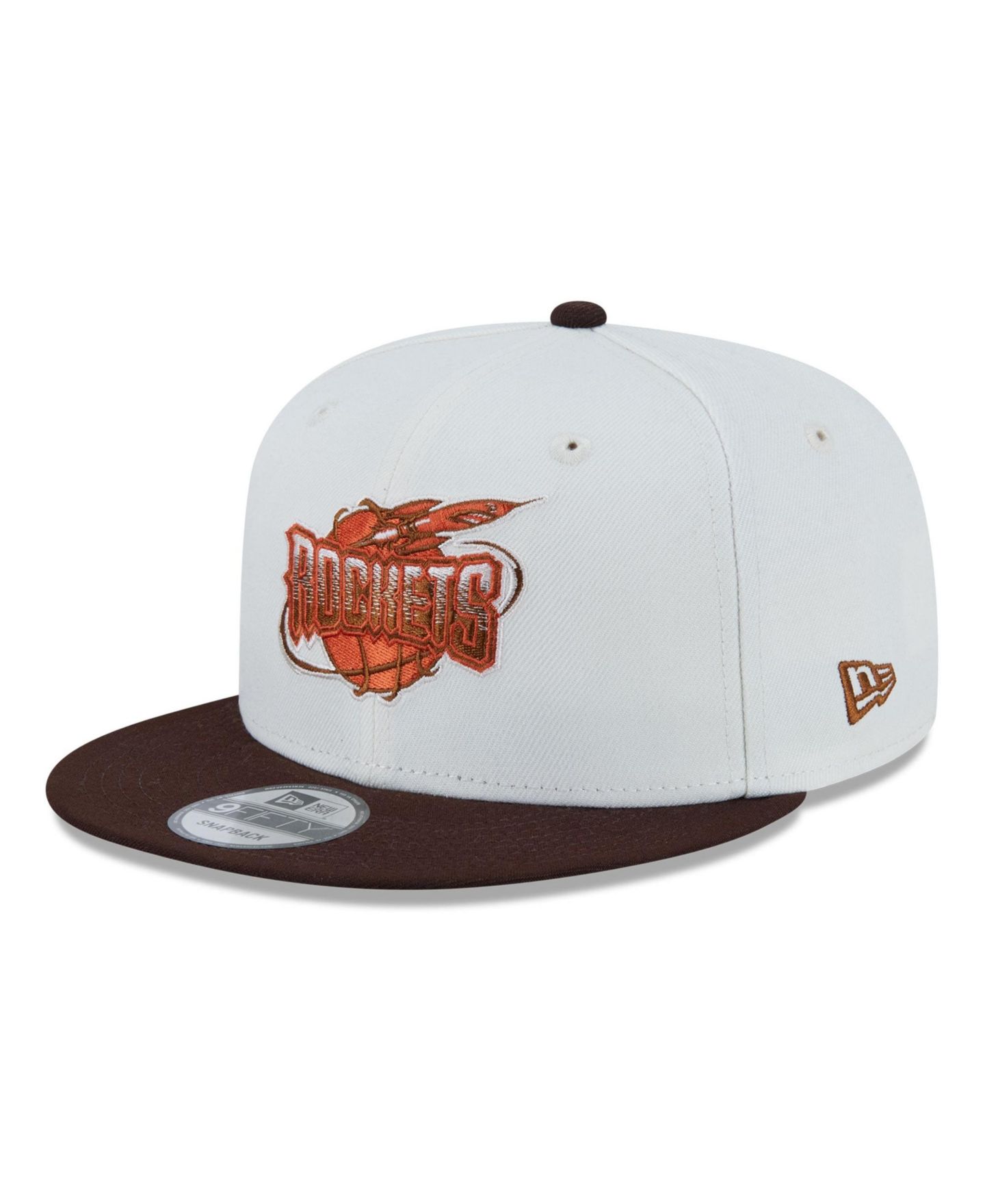 Мужская кепка New Era White Houston Rockets Pumpkin Spice 9FIFTY Snapback Hat — фото 3