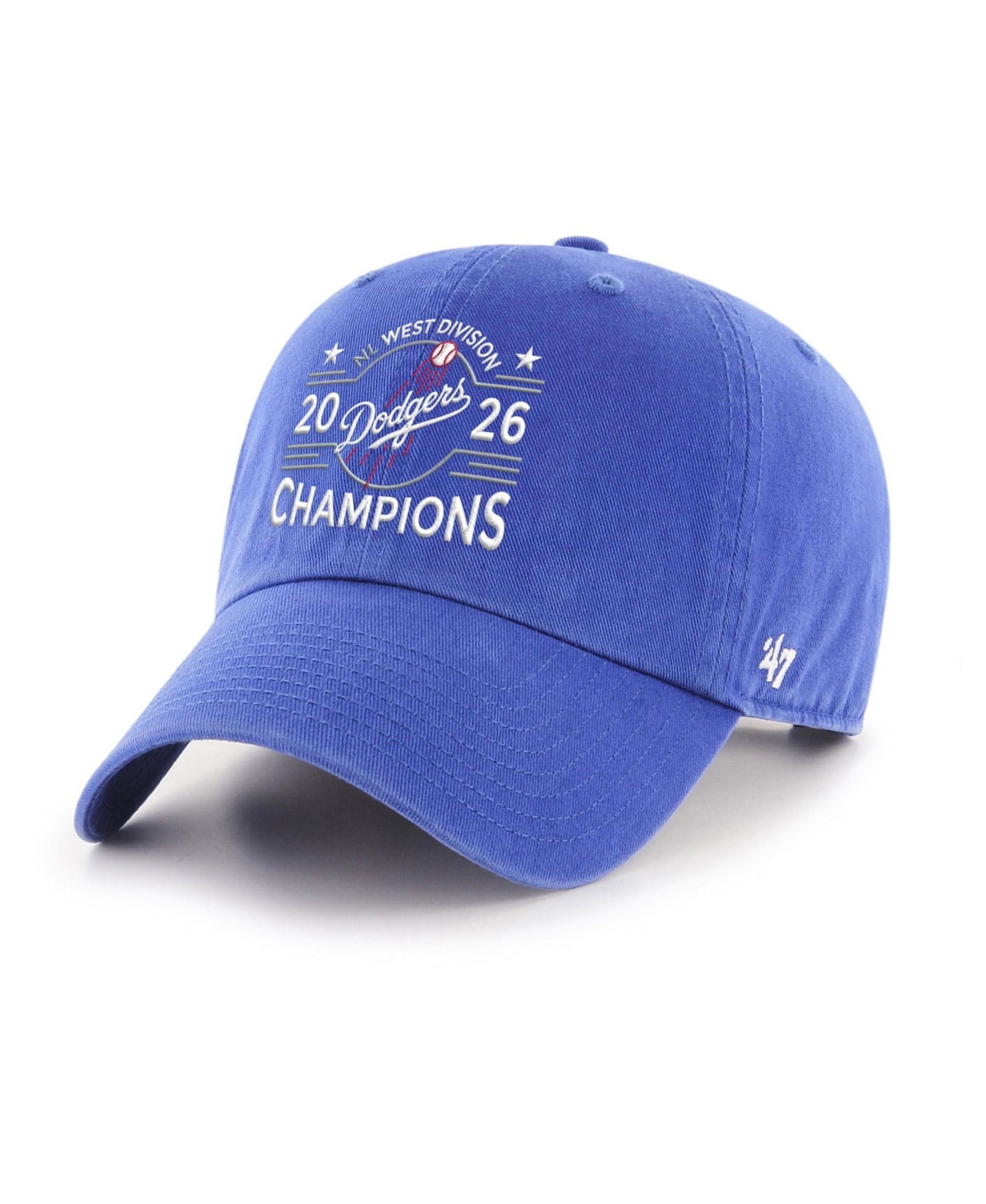 '47 Brand Men's Royal Los Angeles Dodgers 2026 Nl West Division Champions Clean Up Adjustable Hat