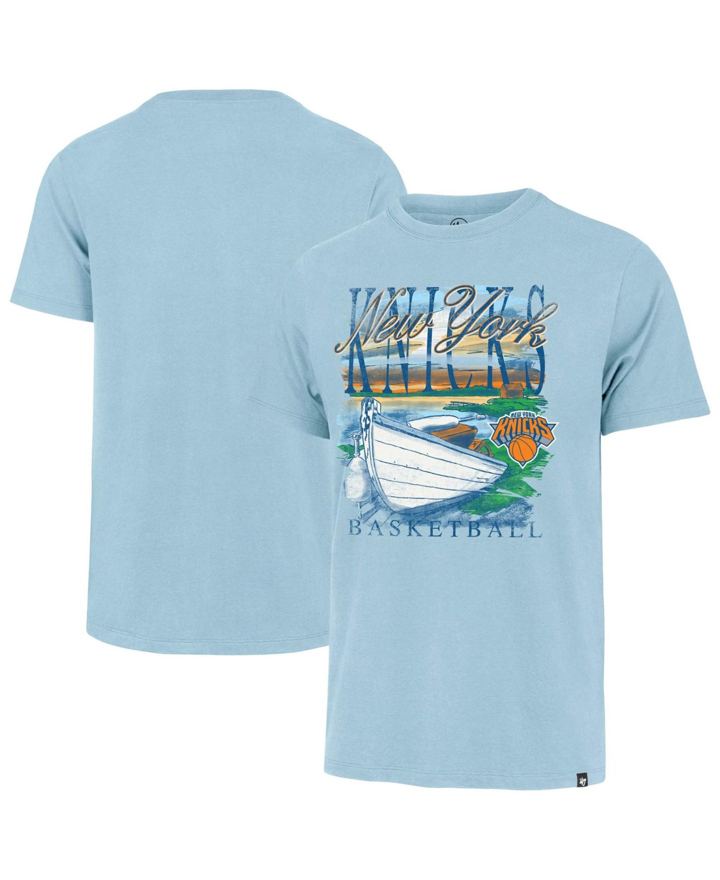 Мужская футболка '47 Brand Light Blue New York Knicks Coastal Franklin — фото 1