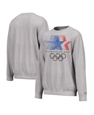 Men's Gray Olympic Games The Heritage Collection Los Angeles 1984 Summer Logo Fleece Sweatshirt