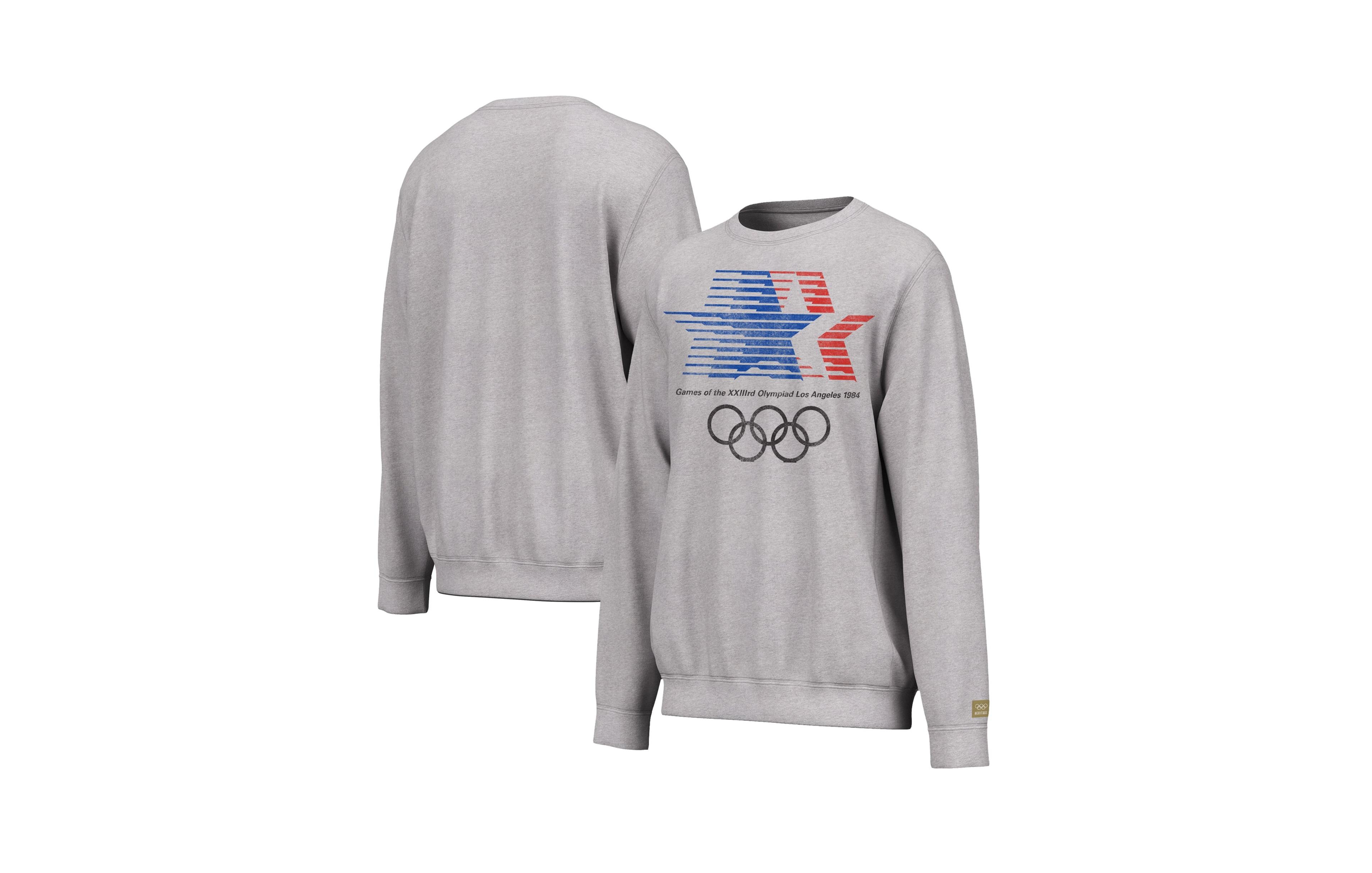 Outerstuff Men's Gray Olympic Games The Heritage Collection Los Angeles 1984 Summer Logo Fleece Sweatshirt