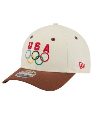 Men's Cream/Brown 9FORTY M-Crown Adjustable Hat