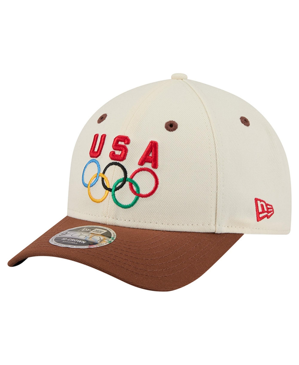 New Era Men's Cream/Brown 9FORTY M-Crown Adjustable Hat
