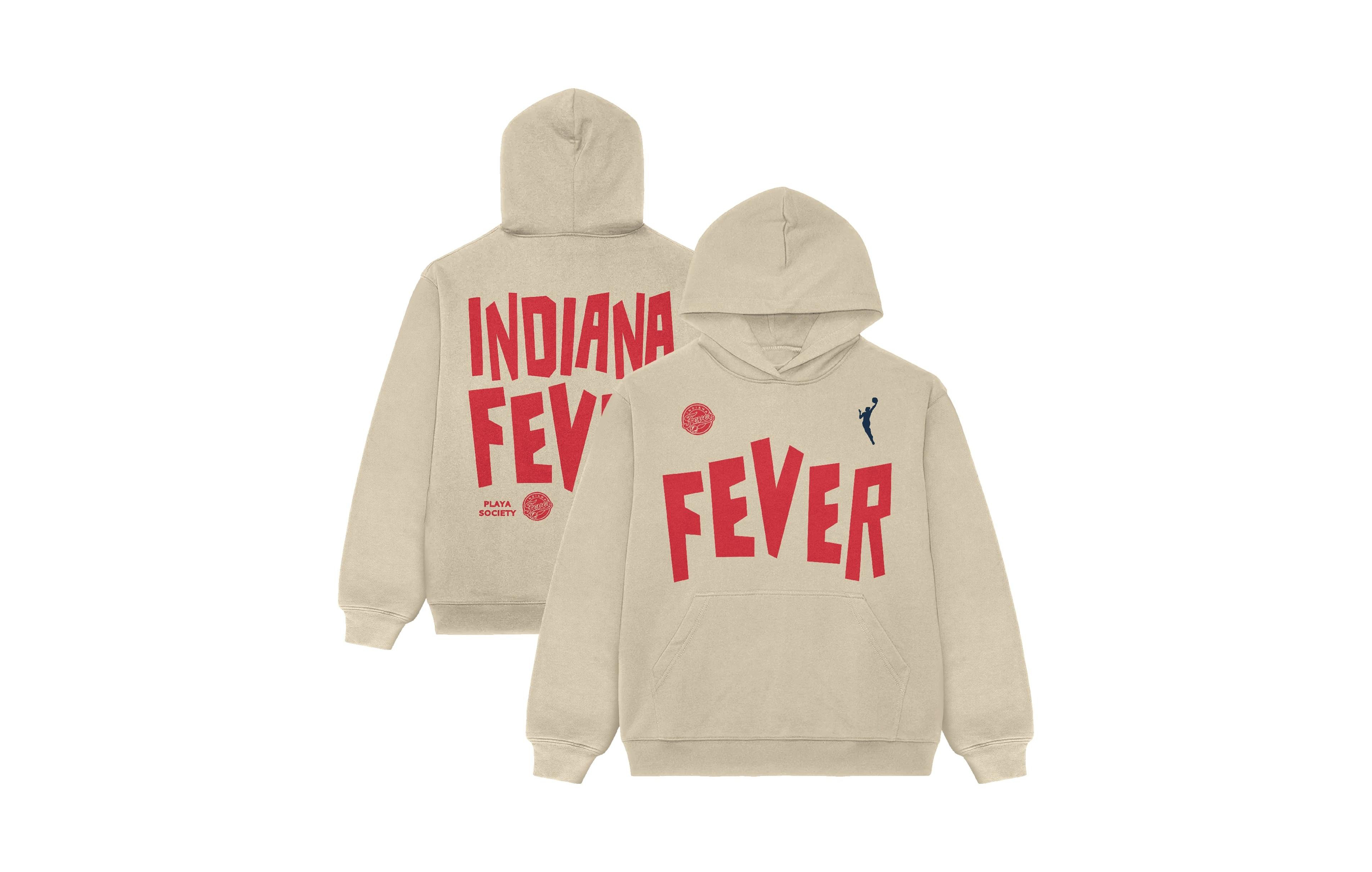 Playa Society Men's and Women's Oatmeal Indiana Fever Established Hoodie