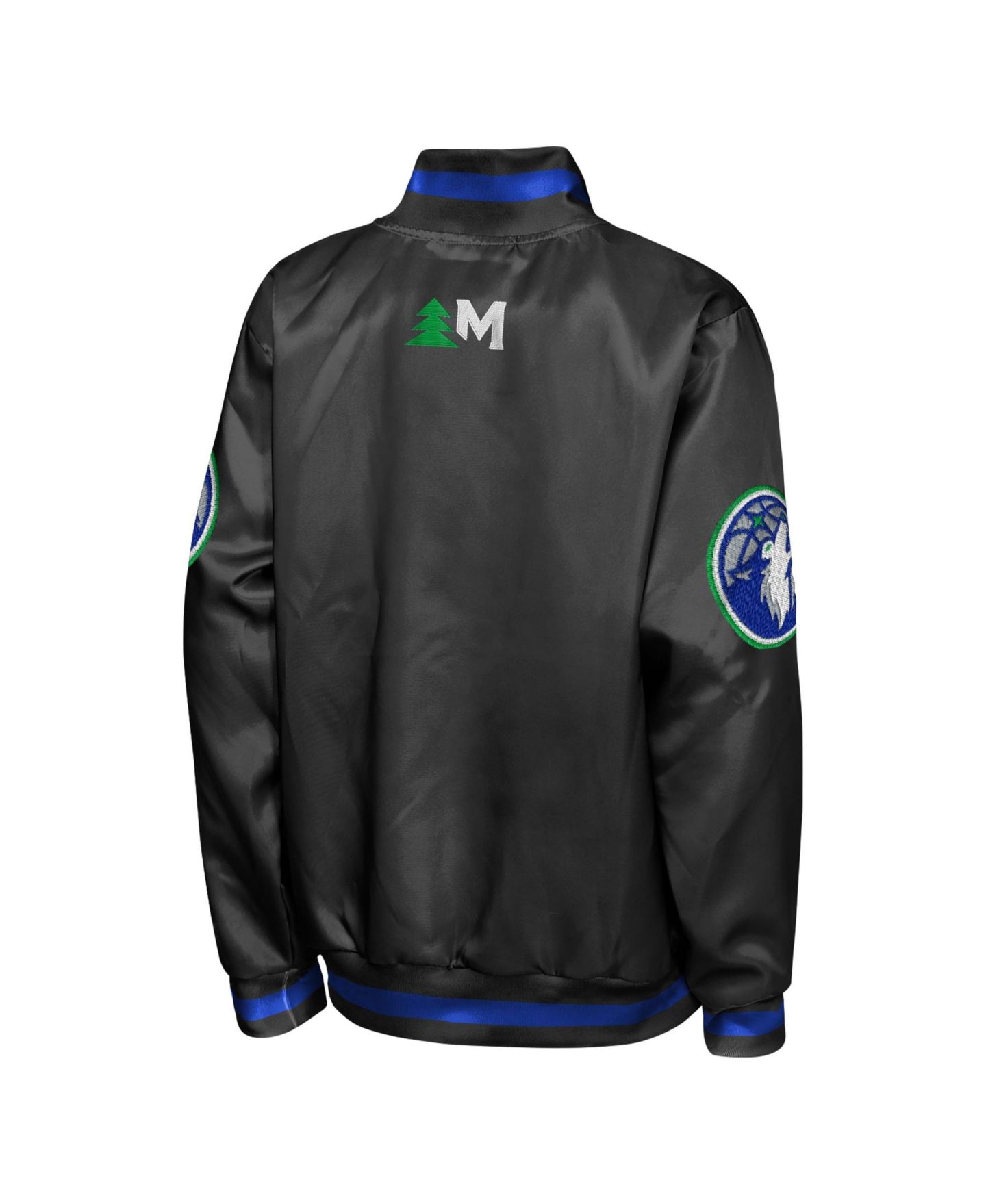 Детская куртка Outerstuff Black Minnesota Timberwolves Statement Edition Lightweight Satin — фото 2