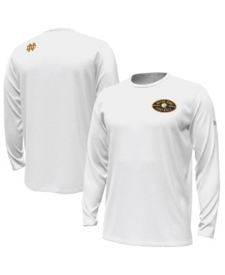Men's White Notre Dame Fighting Irish 2026 Shamrock Series Icon Vanish Long-Sleeves T-Shirt