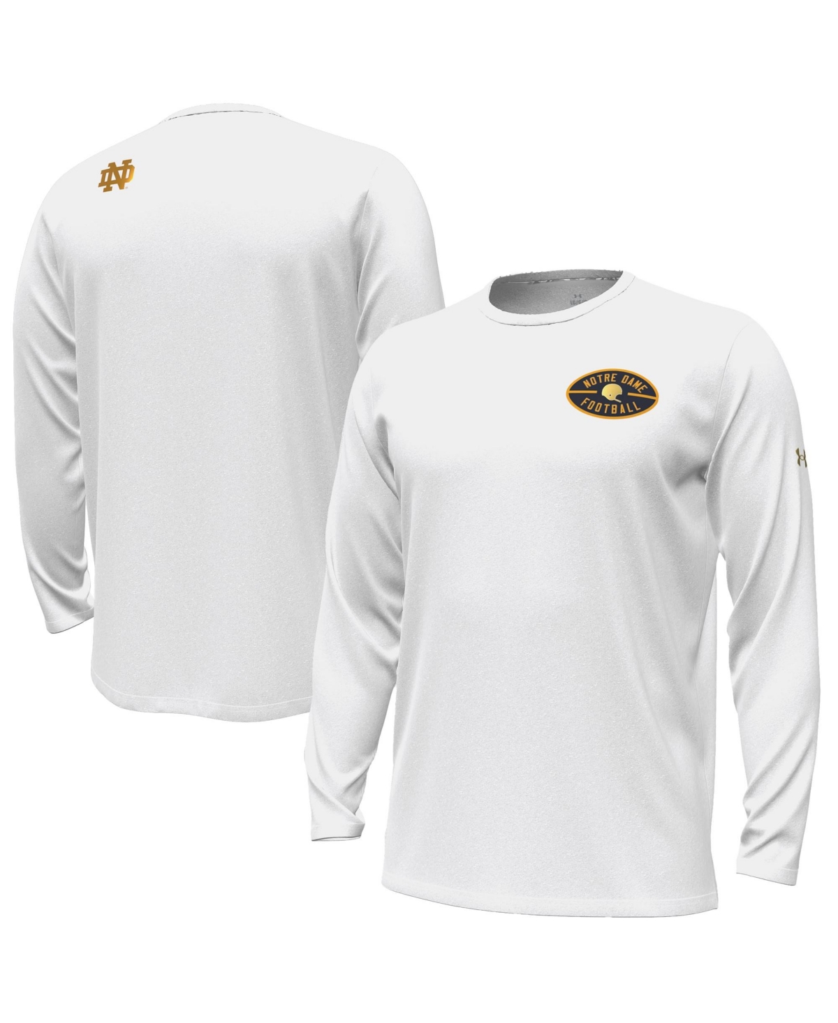 Under Armour Men's White Notre Dame Fighting Irish 2026 Shamrock Series Icon Vanish Long-Sleeves T-Shirt