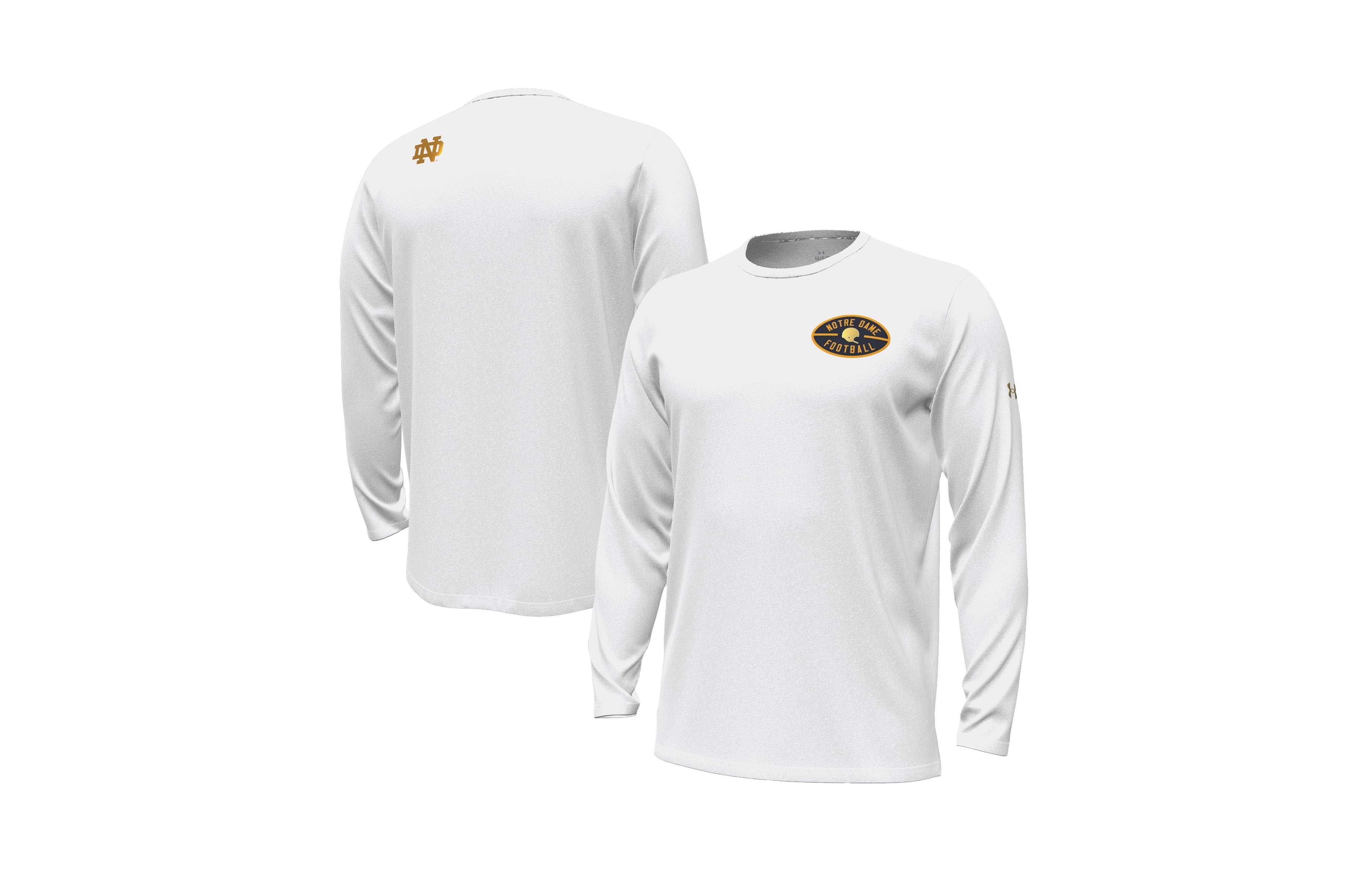Under Armour Men's White Notre Dame Fighting Irish 2026 Shamrock Series Icon Vanish Long-Sleeves T-Shirt